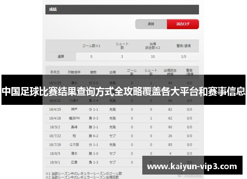 中国足球比赛结果查询方式全攻略覆盖各大平台和赛事信息